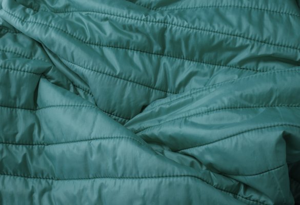 sleeping bag inside fabric